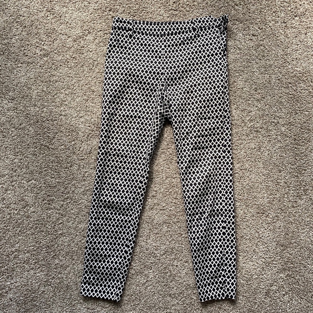Funky black and white patterned pants